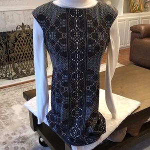 Maggy London dress; with side zipper;wear with shirt or not; charcoal gray/brown